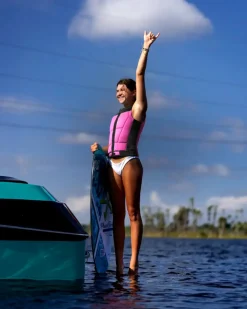 Follow Harmony Ladies Jacket - Black/Pink