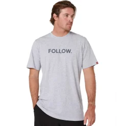 Follow Logo Tee - Heather Grey