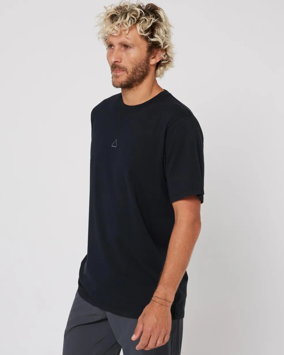 Follow Stitched Tee - Black