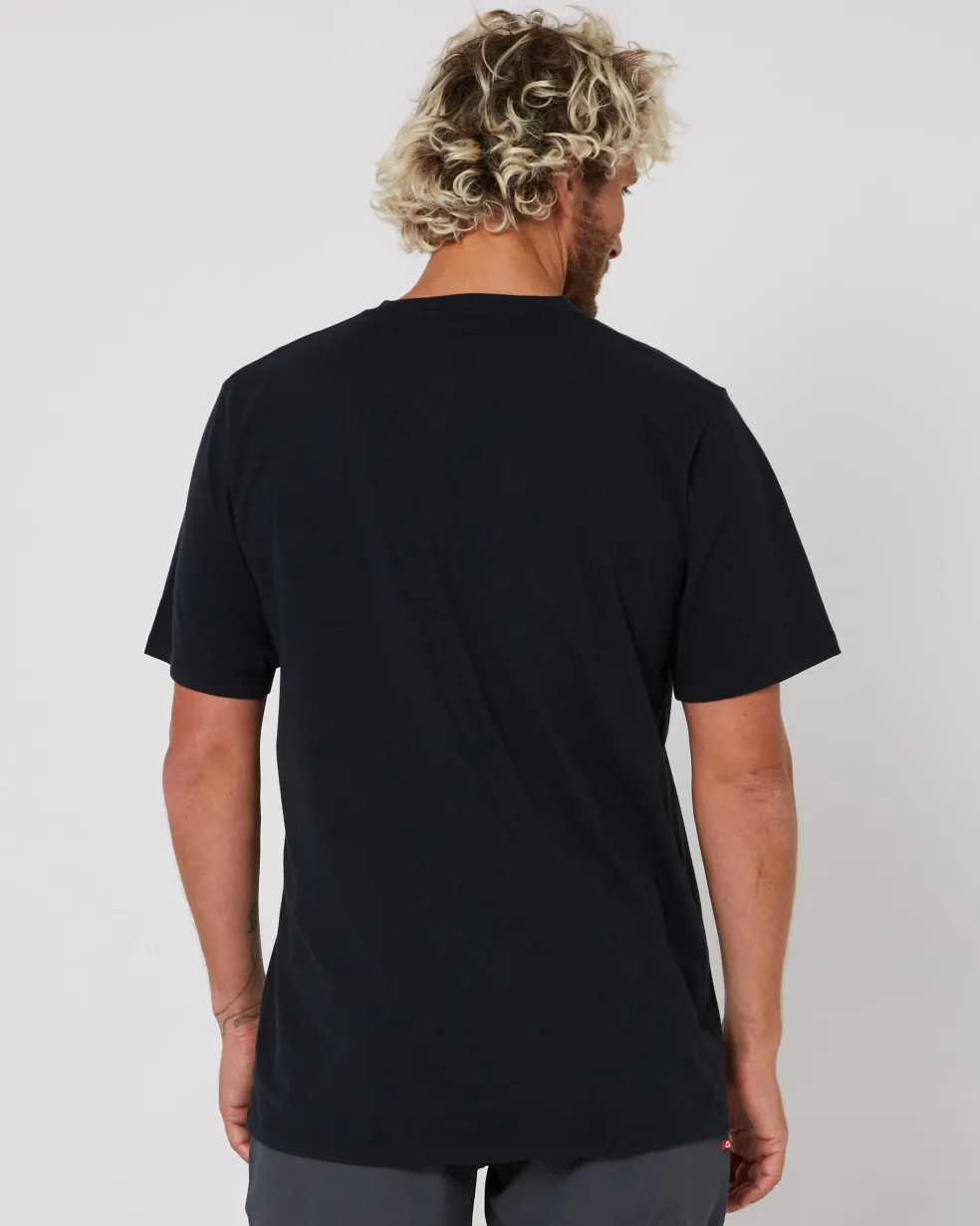Follow Stitched Tee - Black