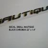 Nautique DECAL SMALL NAUTIQUE BLACK CHROMAX 22" x 1.4" - 140058
