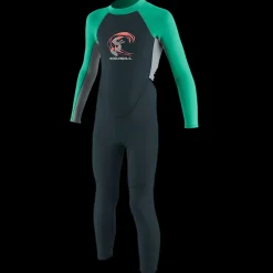 O'Neill Toddler Reactor II 2mm Back Zip Full Wetsuit - Slate/Coolgrey/Seaglass