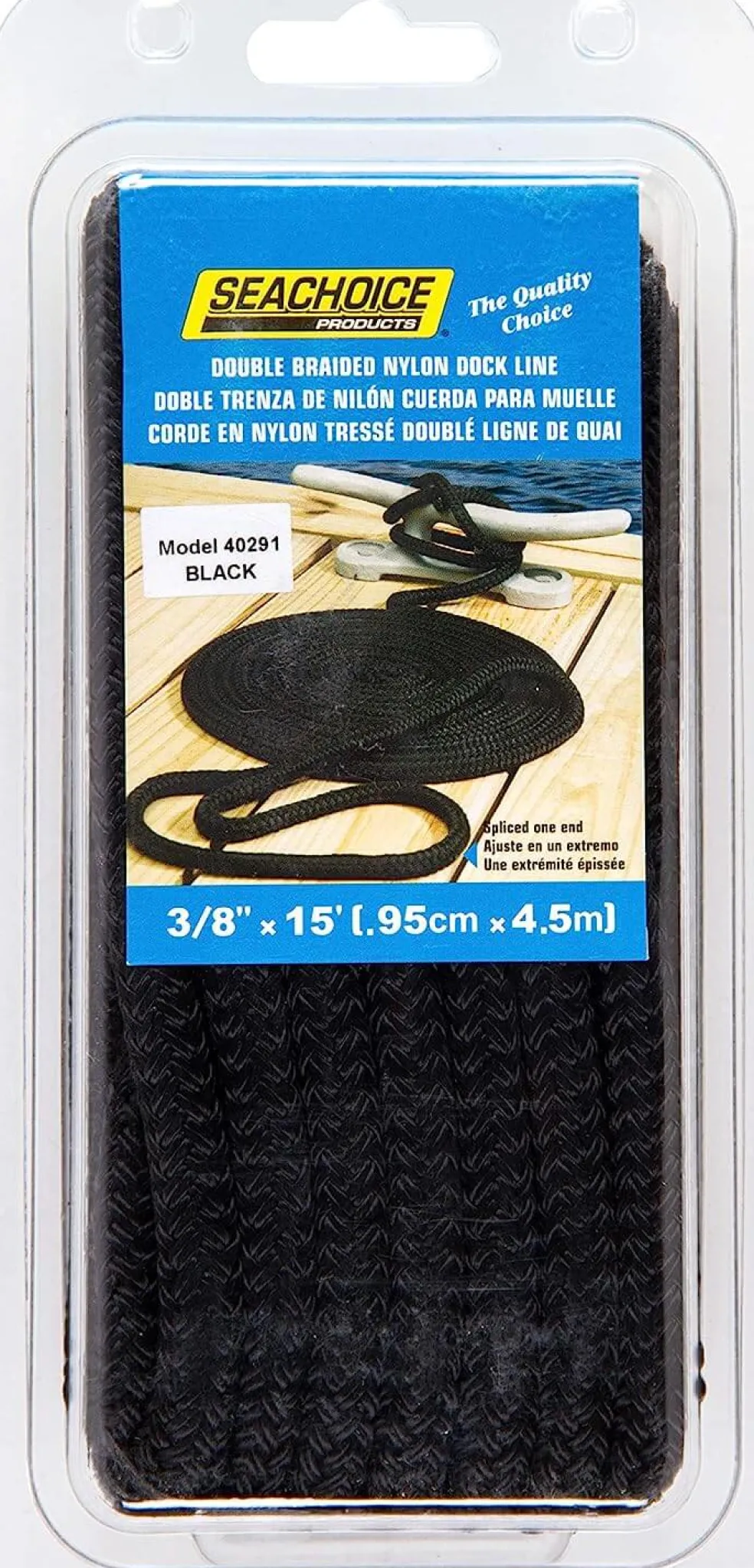 Seachoice Double Braided Nylon Dockline 3/8" x 15'